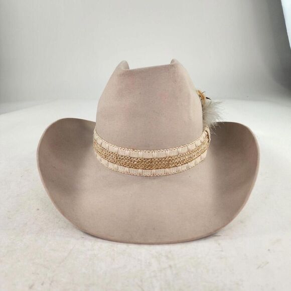 Stetson Beige Cowboy Hat with Feather Accent main image 12